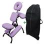 Imagem de Kit Cadeira Quick Massage Legno Portátil Dobrável Shiatsu Black e Bolsa Transporte