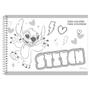 Imagem de Kit Caderno de Desenho Stitch Disney 80 Fls Capa Dura Foroni + Lápis de Cor Faber 12 Cores Escolar Ensino Fundamental