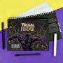 Imagem de Kit Caderno Horizontal Marvel Pantera Negra e Refil Extra com Folhas Pautadas e Pontilhadas Linhas Brancas