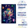 Imagem de Kit Caderno Smart Colegial Divertidamente Refil Extra Com Folhas Personalizada Capa Dura Dac Original