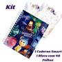 Imagem de Kit Caderno Smart Universitário Divertidamente 2 Com Refil Extra Capa Dura Personalizado