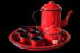 Imagem de Kit café esmaltado nº 4,5 9 peças vermelho