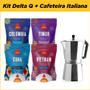 Imagem de Kit Café Gourmet Delta Q  Pó + Cafeteira Italiana 6 Xícaras