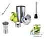 Imagem de Kit Caipirinha Drinks Coqueteleira Inox + Socador + Dosador  + colher