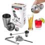 Imagem de Kit Caipirinha Profissional Coqueteleira 550ml 5 Peças Inox 89367KIT