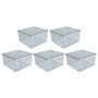 Imagem de KIT CAIXA CAKE BOX QUADRADA 15x15x8CM 1,500ML C/5- BLUE STAR