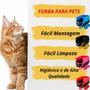 Imagem de Kit Caixa De Areia Sanitário Para Gatos Sandbox Furba Cor Preto + 1 Pá + 2 Comedouros Jel Plast