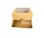 Imagem de Kit Caixa De Doce Brigadeiro Com Visor 8x8x4 Kraft 50un