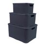 Imagem de Kit Caixa Organizadora Rattan Cesto 30-20-8,2 L Dutti