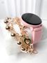 Imagem de Kit caixa relógio rosa silicone led digital redondo e pulseira feminina graciosa
