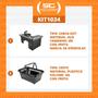 Imagem de KIT - Caixa Supermercado Empacotador Check-out 2m Recorte + 5 Cestos de Compras Preto