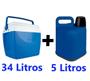 Imagem de kit Caixa Térmica 34 Litro Com Garrafão 5 Litros - MOR Cor:Azul