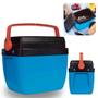Imagem de Kit Caixa Termica Azul e Laranja Cooler 12 L com Alca + Cadeira de Praia 4 Posicoes Camping  Mor 