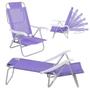 Imagem de Kit Caixa Termica Cooler Roxo 26 L + Cadeira de Praia 6 Posicoes Sunny Roxa