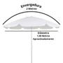 Imagem de Kit Caixa Termica Rosa Pessego Cooler 12 L + Guarda Sol Branco 2 M Bagum e Aluminio