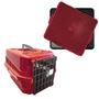 Imagem de Kit Caixa Transporte N2 27cm Vermelho + Tapete Sanitario Dog