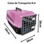 Imagem de Kit Caixa Transporte N4 Alça + Casa Pet Uso Doméstico Rosa