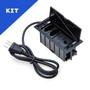 Imagem de Kit Caixas Tomadas 4 Bl Basc 2 Tom 10A 1 USB Dados 1 Rj45 PT