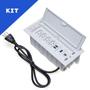 Imagem de Kit Caixas Tomadas 7 Blocos 4 Tom 20A 2 USB Rj-45 1USB Dados