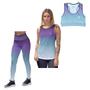 Imagem de Kit Calça Legging Feminina Top Academia Cropped Regata Cavada Roupa Fitness Treino Musculação