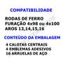 Imagem de Kit calotinha central meio de roda gm corsa celta onix classic cobalt aro 13 14 15 16