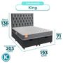 Imagem de Kit Cama Box Bau + Cabeceira + Colchão King D23 - Pro - Inducol
