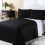 Imagem de Kit Cama Colcha Cobre Leito Dual Color Preto e Branco Queen 03 Peças - Dupla Face