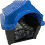 Imagem de Kit Cama Colchonete Pet Preto 50x40cm E Casa Pet N3 Azul