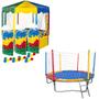 Imagem de Kit Cama Elástica 2,30m Piscina de Bolinha 2,00m Oitavada 1500 Bolinhas