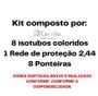 Imagem de Kit Cama Elástica 8 Isotubos + 8 Ponteiras + Rede 2,44/2,50