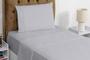 Imagem de Kit cama solteiro completo com lençol de elástico e de cobrir 3 peças com fronha micropercal