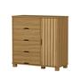 Imagem de Kit Cama Solteiro Para Quarto MDF Com Cômoda 4 Gavetas 1 Porta Sapateira Bela Design Moderno