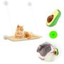Imagem de Kit Cama Suspensa De Janela Para Gatos Com Brinquedo Abacate Cat Nip