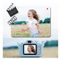Imagem de Kit Câmera Cartão Memoria 8GB Infantil Mini Efeitos Fotos Voz Recarregável Com Capa Foto Filma