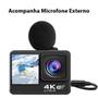 Imagem de KIT Câmera De Ação S60 4K + Bateria Extra Microfone Externo Estabilizador EIS Controle WiFi Filmadora Sport
