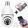 Imagem de Kit Câmera Lâmpada Led Wifi IP HD Panorâmica 360º Espião Com Cartão de memória 32gb