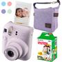 Imagem de Kit Câmera Revela Foto Instax Mini 12 Lilás + Filme 20 Fotos + Bolsa