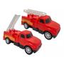 Imagem de Kit Caminhão Carro Dos Bombeiros Brinquedo Capacete 11 Peças