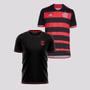 Imagem de Kit Camisa Adidas Flamengo I 2024 + Camisa Flamengo Codification Preta
