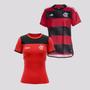 Imagem de Kit Camisa Adidas Flamengo I 2024 Feminina + Camisa Flamengo Grasp Feminina Vermelha