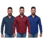 Imagem de Kit Camisa Social Masculina Manga Longa Slim 3 Peças