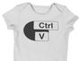 Imagem de Kit Camiseta Body Bebe Ctrl C Ctrl V Dia dos Pais Frase Branca