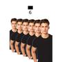 Imagem de Kit Camisetas Atacado masculinas Slim Básicas AlgodãoPremium Uniforme Escolar - 6 Unidades