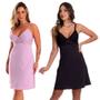 Imagem de KIT Camisola Maternidade com Robe Lavanda + Camisola Pós Parto Estilo Sedutor - V208