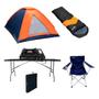 Imagem de Kit Camping Acampamento Barraca Cadeira Fogareiro Saco Viper Mesa 1,80 Dobrável