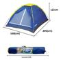 Imagem de Kit Camping Barraca 3 Lugares Azul  + Saco de Dormir MOR Acampamento