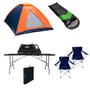 Imagem de Kit Camping Pesca Acampamento Barraca 3P Saco Viper Mesa Dobrável 1,80 2 Cadeiras Fogareiro