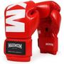 Imagem de Kit Caneleira Classic White + Luva Boxe Muay Thai Kickboxing Maximum MXM Vermelho 14oz