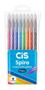 Imagem de Kit Caneta Esferográfica Spiro Clean Cis 07mm com 8 Cores