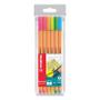 Imagem de Kit Caneta Fineliner 0.4mm Point 88 6 Cores Neon - Stabilo